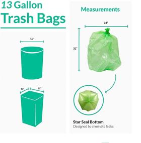 img 2 attached to 🌿 Reli. Biodegradable 13 Gallon Trash Bags: 100 Count, Green, ASTM D6954 Certified, Eco-Friendly Garbage Bags, 10-13 Gallon Capacity, Oxobiodegradable (See Product Description)