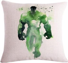 img 1 attached to 🦸 Fyon Superhero 4-Pack Cushion Covers – Decorative Throw Pillow Cases for Sofa, Home, and Car – 18x18 inch – PC18121001a