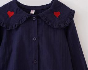 img 2 attached to ContiKids Girls Sleeve Button Down Blouse