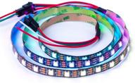 🌈 ws2812b eco led strip with chasing effects - btf-lighting 5050smd individually addressable, 3.3ft, 60pixels/m, flexible black fpcb, dream color - non-waterproof, ideal for bedroom diy projects - dc5v логотип