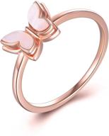 серебряные украшения с жемчужинами и бабочками popkimi [комплект: ожерелье, кольца, браслеты, браслет] - идеальный подарок на день рождения для женщин. логотип