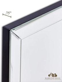 img 2 attached to 🪞 Hinged Trifold Vanity Mirror by Hamilton Hills - Beveled Edges, Wall Mountable or Tabletop Makeup Mirror 21"x30