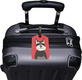 img 1 attached to 🐶 Schnauzer Luggage: Stylish Leather Suitcase Identifier and Travel Accessories