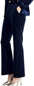 img 4 attached to 👖 Plus Size 1 Button Velvet Blazer Coat | Slim Fit Lapel Office Jacket Suit for Women