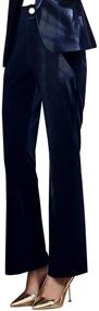 img 2 attached to 👖 Plus Size 1 Button Velvet Blazer Coat | Slim Fit Lapel Office Jacket Suit for Women