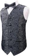 🌸 premium boys classic paisley bow tie and suit vest set by alizeal logo