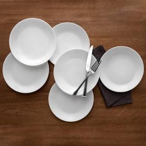 img 3 attached to Corelle Winter Frost White Lunch Plates Set - 8.5-Inch, 6-Piece, White