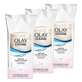 img 4 attached to 🌹 Очищающие салфетки для лица Olay с розовой водой - Упаковка из 3: пакетиков по 30 штук!