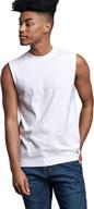 👕 premium quality russell athletic men's 100% cotton sleeveless muscle t-shirt for extra comfort and breathability логотип