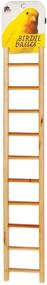 img 1 attached to 🐦 Prevue Pet Products BPV386 Birdie Basics Wood Ladder for Birds - 11-Step, 17-Inch