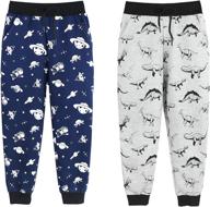 🦖 fun and comfy zukocert boys cartoon print dinosaur cotton jogging pants - sizes 3-10y logo