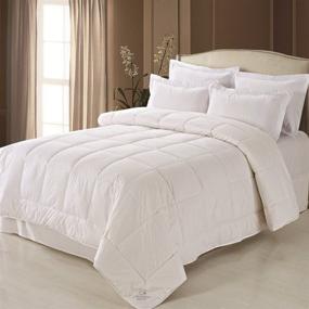 img 1 attached to 🛏️ Full/Queen Size Comforter with Wool Filling - Refreshing Cotton Bedding