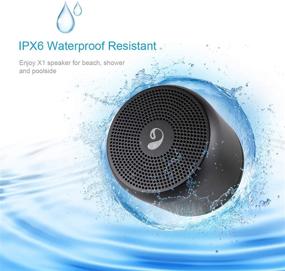 img 4 attached to 🔊 Беспроводная Bluetooth-колонка inOpera X1 для использования на открытом воздухе - водонепроницаемая портативная стереоколонка с HD-звуком и усиленными басами, встроенным микрофоном IPX6, функцией громкой связи 4.2, слотом для TF-карты (черный)