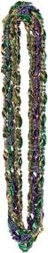 img 3 attached to 🎉 Beistle Mardi Gras Party Supplies - Swirl Beaded Necklaces, 12 Piece, 33", Gold, Green, Purple