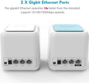 img 3 attached to WAVLINK Mesh WiFi Systems Whole Home Dual Band AC1200 - Seamless Roaming - White WN535K2, 2-Pack (1 router +1 satellite)