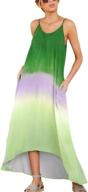 👗 dayinkee tie dye women's beach sleeveless maxi dress - loose and long logo