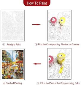 img 3 attached to 🖌️ Rihe DIY Oil Painting Kit - Flower Paint by Numbers for Adults & Kids - 16 x 20 inch - Complete with Brushes & Acrylic Pigment (No Frame)