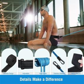 img 2 attached to 🏊 Enhance Your Swim Training with FOOING Swim Training Belts and Resistance Bands