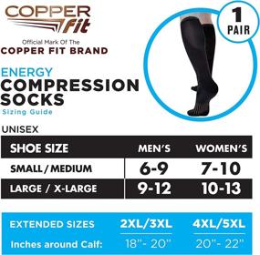 img 2 attached to Copper Fit Unisex 2.0 Knee High Compression Socks: Easy-on, Easy-off Comfort