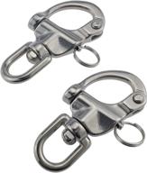 🛥️ keehui 2-3/4inches swivel eye snap shackle: quick release rigging for sailboat spinnaker halyard - marine grade 316 stainless steel логотип