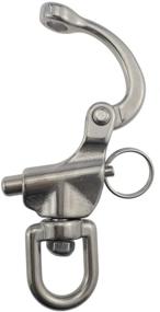 img 2 attached to 🛥️ Keehui 2-3/4inches Swivel Eye Snap Shackle: Quick Release Rigging for Sailboat Spinnaker Halyard - Marine Grade 316 Stainless Steel