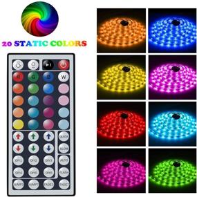 img 2 attached to 98.4FT/30M LED Strip Lights - Sxlofty RGB LED Light Strip with Color Changing LEDs, 5050 SMD Flexible Tape Light Kit for Kitchen, Home, Party - Includes 44 Keys IR Remote Controller (3x32.8FT)