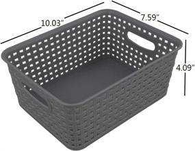 img 3 attached to Anbers Plastic Storage Basket 10 03