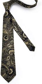 img 1 attached to DiBanGu Paisley Necktie Pocket Square Men's Accessories in Ties, Cummerbunds & Pocket Squares