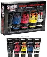 набор красок soho urban artist heavy body acrylic paint - высокая степень пигментности, яркие цвета - идеально подходит для канвы, дерева и керамики - прекрасно покрывает поверхность, отлично подходит для профессионалов и студентов - комплект из 5 смешанных цветов. логотип