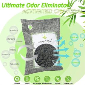 img 2 attached to 🌿 8 Packs of Activated Bamboo Charcoal Air Purifying Bags: Nature Fresh Odor Absorber for Home, Car, and Office