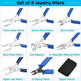 img 3 attached to 🔧 Shynek 8pcs Jewelry Making Pliers Set - Complete Kit for Precise Jewelry Crafting