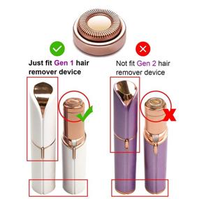 img 3 attached to 💇 Tuokiy Facial Hair Remover Replacement Head, Gen 1 Single Halo - 18K Rose Gold Plated Blades (8 Count): First Generation