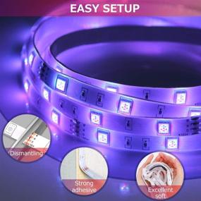 img 1 attached to 32.8ft LED Strip Lights Kit - WERSEON 10m with 44 Keys IR Remote, 12V Power 🌈 Supply - Flexible Color Changing 5050 RGB 300 LEDs Light Strips for Home, Bedroom, Kitchen, DIY Decoration (Waterproof)