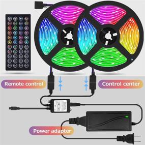 img 3 attached to 32.8ft LED Strip Lights Kit - WERSEON 10m with 44 Keys IR Remote, 12V Power 🌈 Supply - Flexible Color Changing 5050 RGB 300 LEDs Light Strips for Home, Bedroom, Kitchen, DIY Decoration (Waterproof)