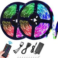 32.8ft led strip lights kit - werseon 10m with 44 keys ir remote, 12v power 🌈 supply - flexible color changing 5050 rgb 300 leds light strips for home, bedroom, kitchen, diy decoration (waterproof) логотип