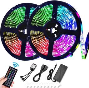 img 4 attached to 32.8ft LED Strip Lights Kit - WERSEON 10m with 44 Keys IR Remote, 12V Power 🌈 Supply - Flexible Color Changing 5050 RGB 300 LEDs Light Strips for Home, Bedroom, Kitchen, DIY Decoration (Waterproof)