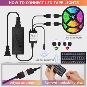 img 2 attached to 32.8ft LED Strip Lights Kit - WERSEON 10m with 44 Keys IR Remote, 12V Power 🌈 Supply - Flexible Color Changing 5050 RGB 300 LEDs Light Strips for Home, Bedroom, Kitchen, DIY Decoration (Waterproof)