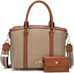 tmfan satchel handbags handle shoulder women's handbags & wallets logo
