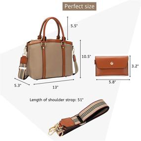 img 3 attached to TMFAN Satchel Handbags Handle Shoulder Women's Handbags & Wallets