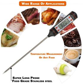 img 1 attached to 🌡️ Portable Digital Kitchen Thermometer with Instant Read - Perfect for Baking, Cooking, BBQ, and More!