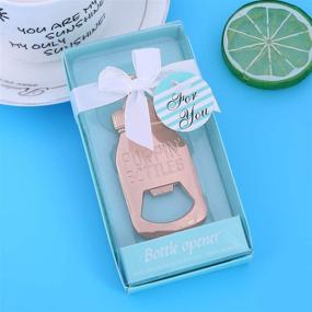 img 1 attached to 🍼 12pcs Baby Shower Return Gifts - Supplies Poppin Baby Bottle Shaped Bottle Opener with Exquisite Packaging - Ideal Party Souvenirs & Decorations by WeddParty (Baby Bottle)