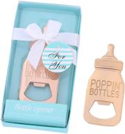 🍼 12pcs baby shower return gifts - supplies poppin baby bottle shaped bottle opener with exquisite packaging - ideal party souvenirs & decorations by weddparty (baby bottle) логотип