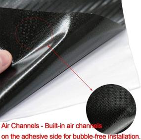 img 1 attached to 🚗 LZLRUN 6D Car Carbon Fiber Stickers - High Gloss Carbon Fiber Vinyl Film for Car Interior: Waterproof and Anti-Scratch Sticker (1FT X 10FT)