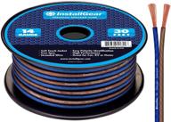 enhance your audio experience with installgear 14 gauge awg 30ft speaker wire - true spec and soft touch cable - blue/black logo