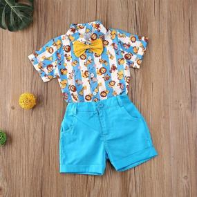 img 2 attached to 👕 Boys' Clothing Sets - Flamingo T Shirts Outfits for Toddler Clothes