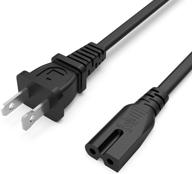 high-quality 2-slot ac polarized power cord cable for ps2 ps1, vizio d/e/m series tv replacement logo