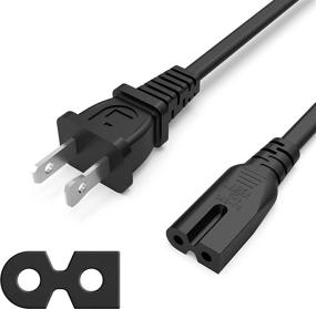 img 1 attached to High-Quality 2-Slot AC Polarized Power Cord Cable for PS2 PS1, Vizio D/E/M Series TV Replacement