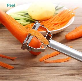 img 3 attached to 🥦 Beauty Vegetable Peeler: Stainless Steel Peelers for Kitchen, Multifunctional Cutter Slicer for Potato Apple - Upgrade Dual Blade Veggie Cutter and Fruit Slicer