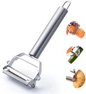 🥦 beauty vegetable peeler: stainless steel peelers for kitchen, multifunctional cutter slicer for potato apple - upgrade dual blade veggie cutter and fruit slicer logo