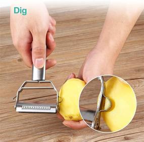 img 1 attached to 🥦 Beauty Vegetable Peeler: Stainless Steel Peelers for Kitchen, Multifunctional Cutter Slicer for Potato Apple - Upgrade Dual Blade Veggie Cutter and Fruit Slicer